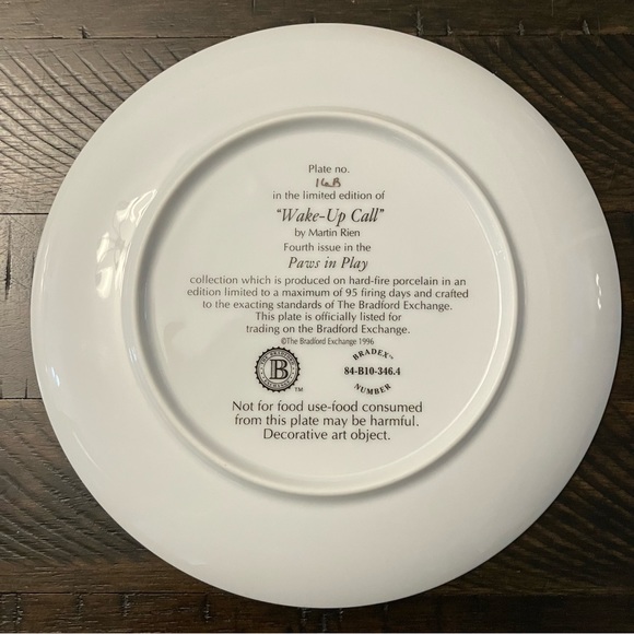 The bradford Exchange 1995 "Paws in play" collectibles - Picture 9 of 9